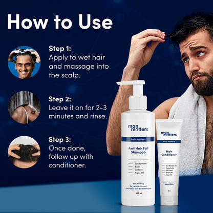 Man Matters Anti Hair Fall Shampoo And Conditioner For Men - Distacart