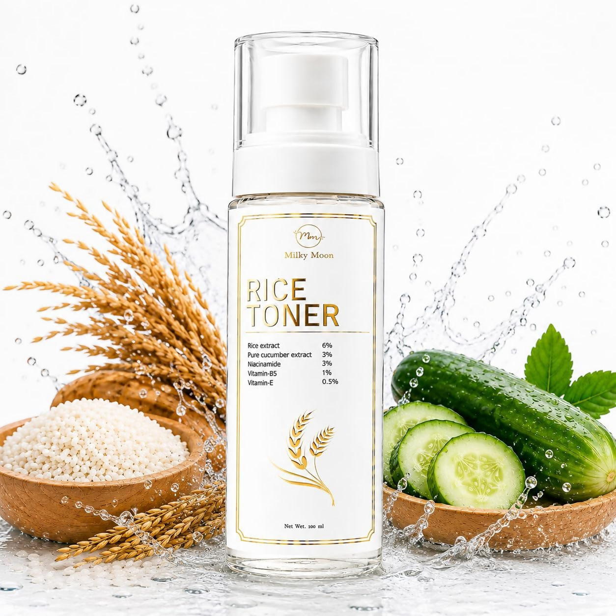 Milky Moon Rice Water Toner With Niacinamide & Cucumber - Dista