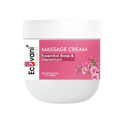 Ecovani Organics Essential Rose & Geranium Massage Cream - Distacart