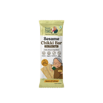 Sweet Karam Coffee White Sesame Chikki Bar (Zero White Sugar) - Distacart