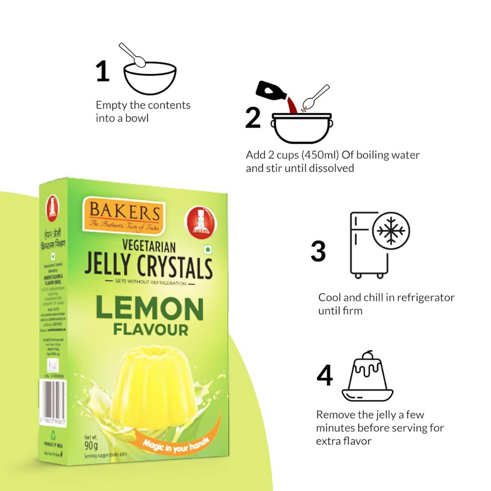 BAKERS Jelly Crystals - Lemon Flavour - Dista