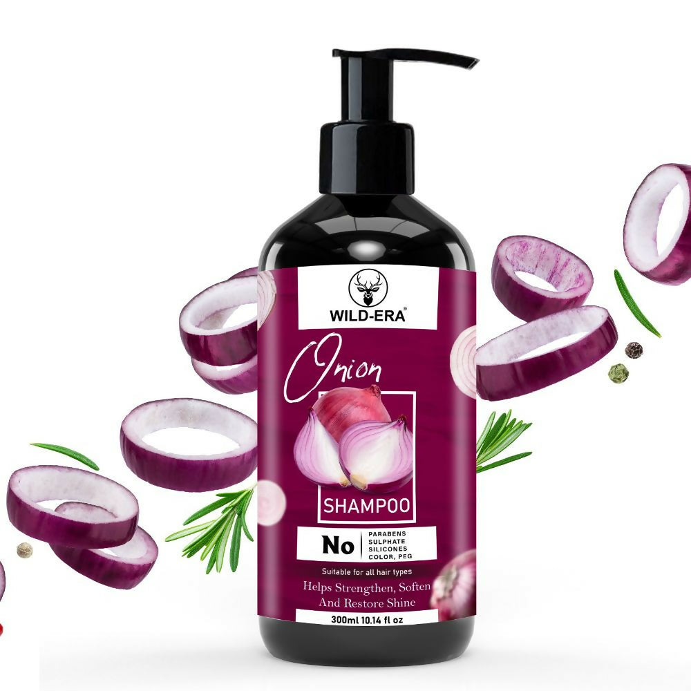 Wildera Onion Oil Shampoo with Red Onion Seed Oil Extract, Black Seed Oil & Pro-Vitamin B5 - Distacart