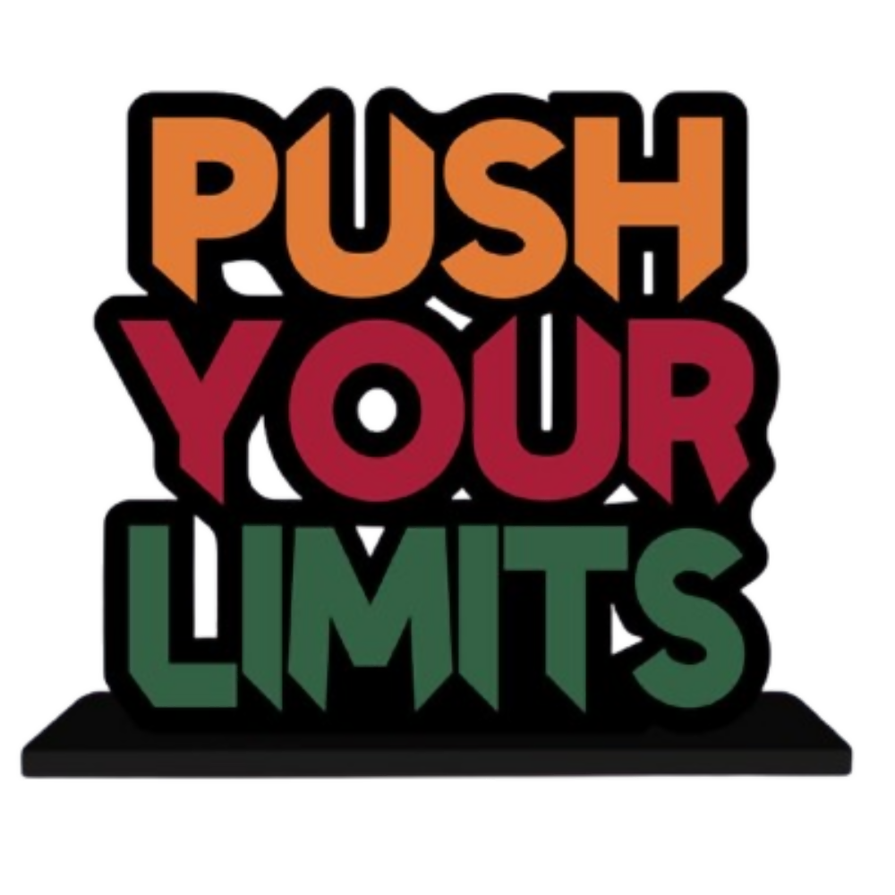 Artvibes Wooden Idols and Figurine Push Your Limit Quotes Table Decoration - Dista