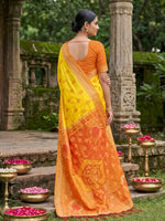 Thumbnail for Shree Shyam Fashion Yellow Soft Silk Saree - Dista
