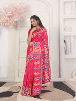 Thumbnail for Astita Silk Blend Pink Saree