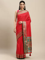 Thumbnail for Astita Silk Blend Red Saree