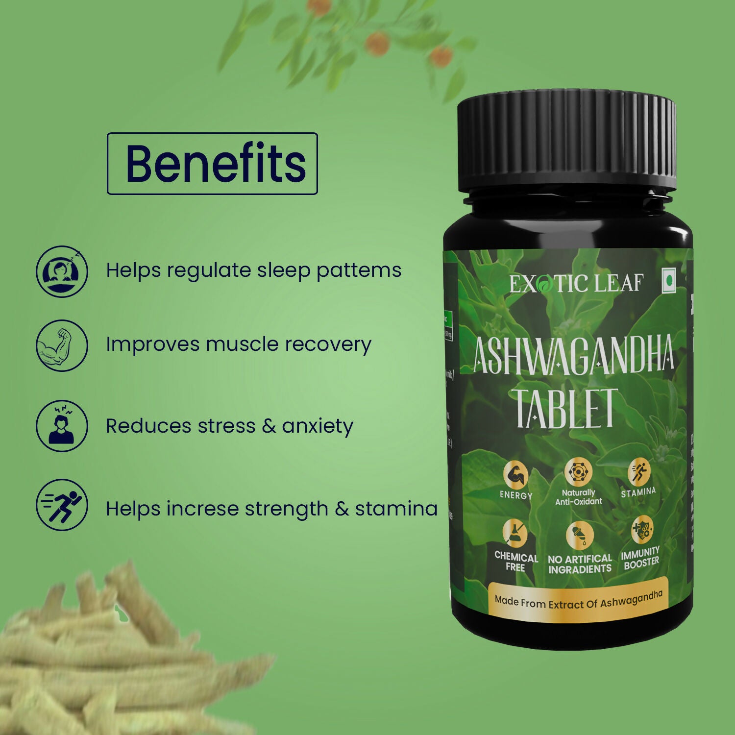 Exotic Leaf Ashwagandha Tablets - Distacart