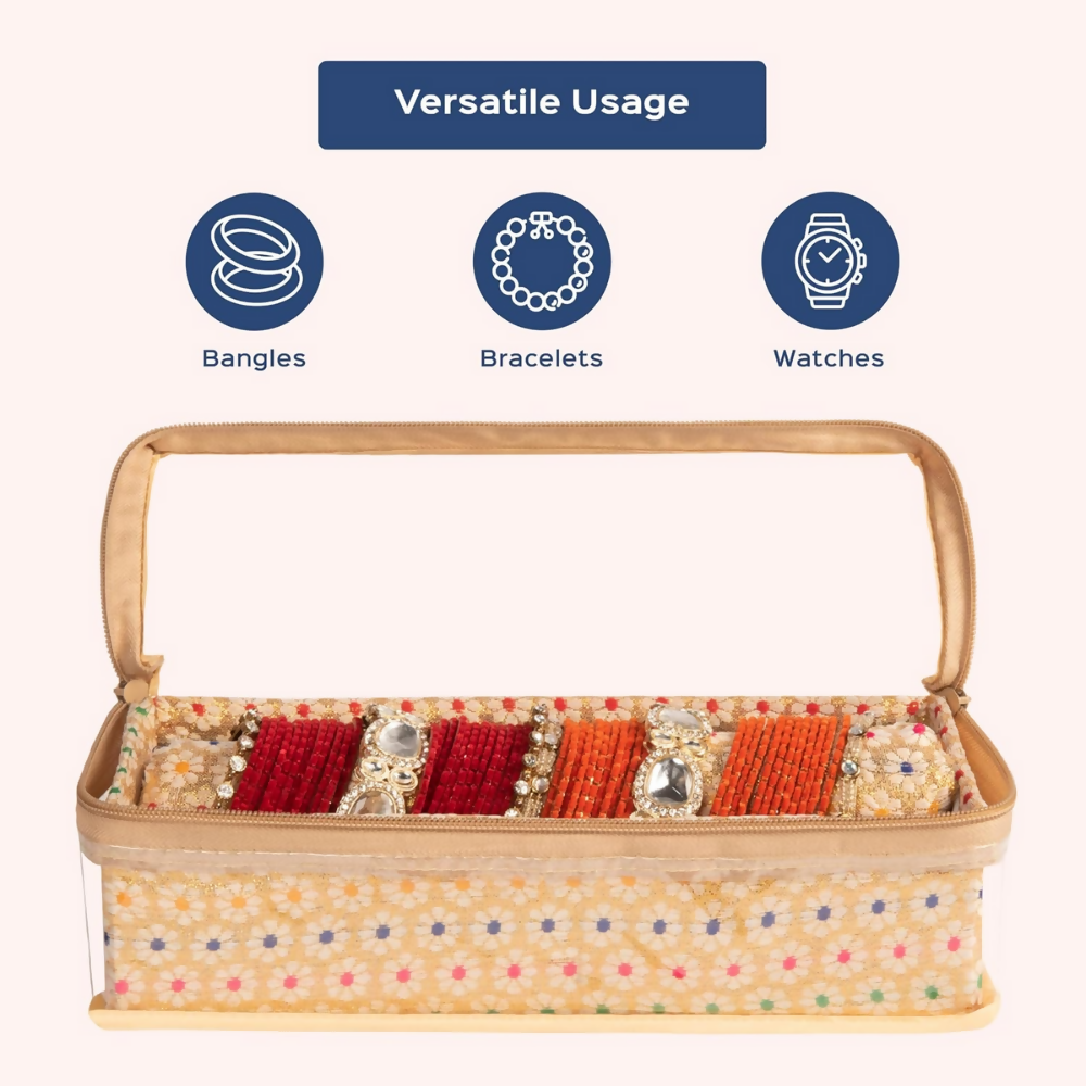 Homestrap Single Rod Storage Bangle Box - Golden - Distacart