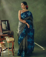 Thumbnail for Preksha Creation Banarasi Soft Silk Women Blue Saree - Distacart