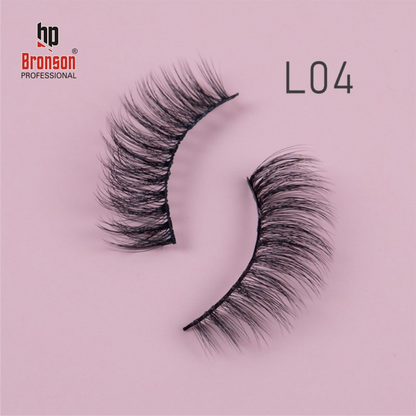 Bronson Professional Eyelash Set 3d False Long And Natural Eye Makeup - L04 - Dista
