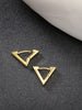 NVR Men's Gold-Plated Geometric Shape Stainless Steel Studs Earring - Distacart