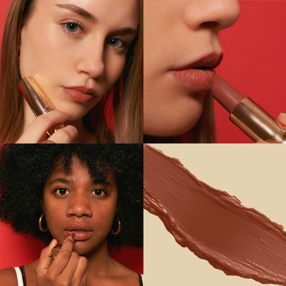 Dunamiss Carla Cinnamon Brown Satin Lipstick - Distacart