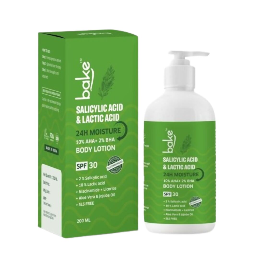 Bake 10% AHA + 2% BHA Body Lotion SPF 30 - Distacart