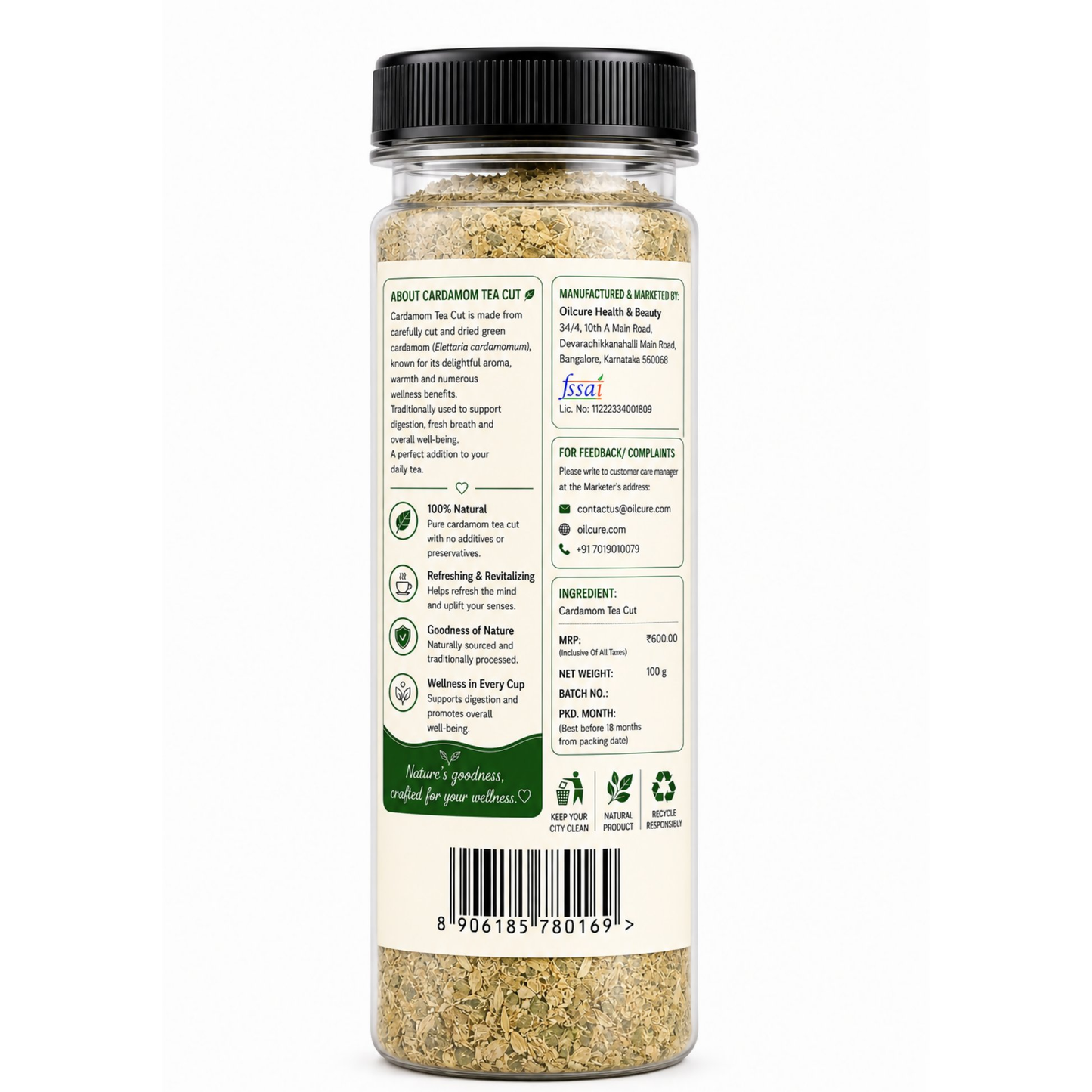 Nxtgen Ayurveda Cardamom Tea Cut - Dista