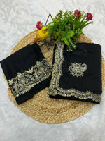 Thumbnail for Joban Fashion Black Rangoli Crush Silk Party Wear Sarees - Distacart