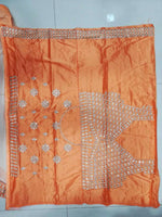 Thumbnail for Jyoti Fashion Delightful Orange Sequins, Zari with Embroidered Devsena Silk Lehenga Choli with Dupatta - Distacart