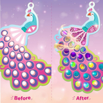 Thumbnail for Imagimake Mirror Mosaic Butterfly & Peacock Mess Free DIY Mosaic Craft Kit 450+ Foil Sticker Travel Toys for Girls Birthday Gift for Girls Ages 3,4,5,6,7,8, Peach