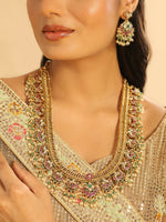 Thumbnail for Nuyug 18K Gold Plated Estele Gold Tone Beaded Long Necklace Set