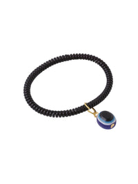 Thumbnail for NVR Women Black Evil Eye Adjustable Bracelet - Distacart