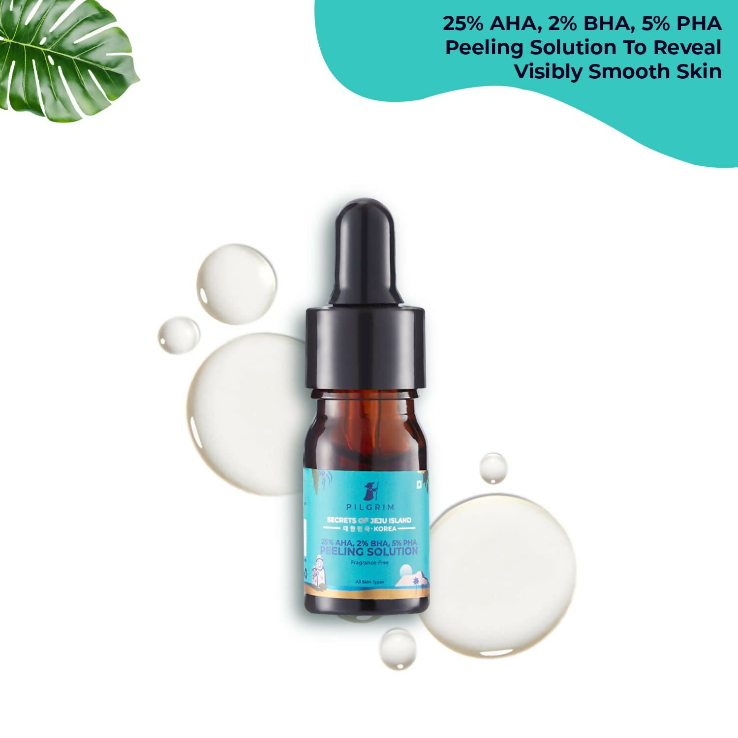 Pilgrim 25% AHA + 2% BHA + 5% PHA Peeling Solution (Mini) For Face & Glowing Skin - Distacart