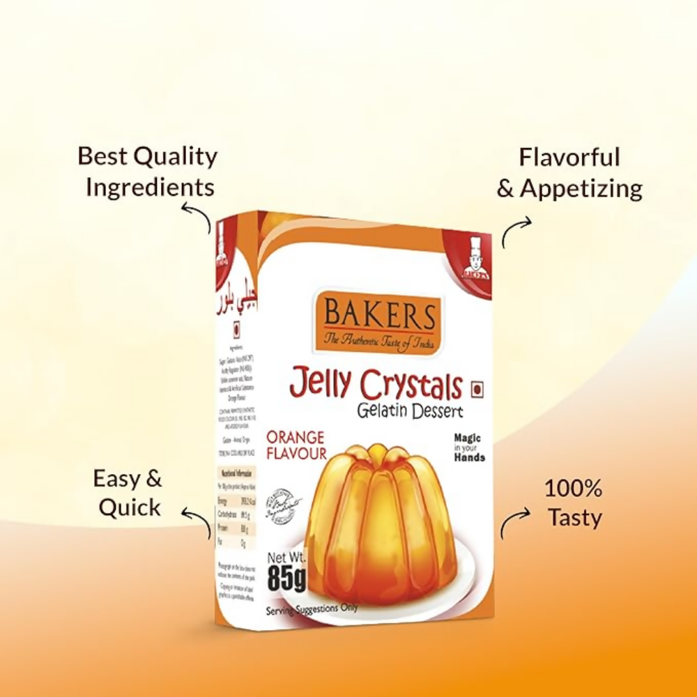 BAKERS Jelly Crystals (Gelatin Dessert) - Orange - Dista
