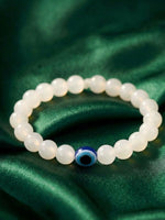 Thumbnail for NVR White Crystal Evil Eye Bracelet for Men & Women - Distacart