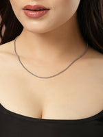 Thumbnail for NVR Women's Silver-Toned German Silver Oxidised Chain - Distacart