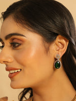 Thumbnail for Nuyug 18K Gold Plated Pear Drop Emerald Edge Necklace Set