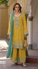 Anaita Yellow Heavy Chinon Suit With Embroidery Bits Work - Distacart