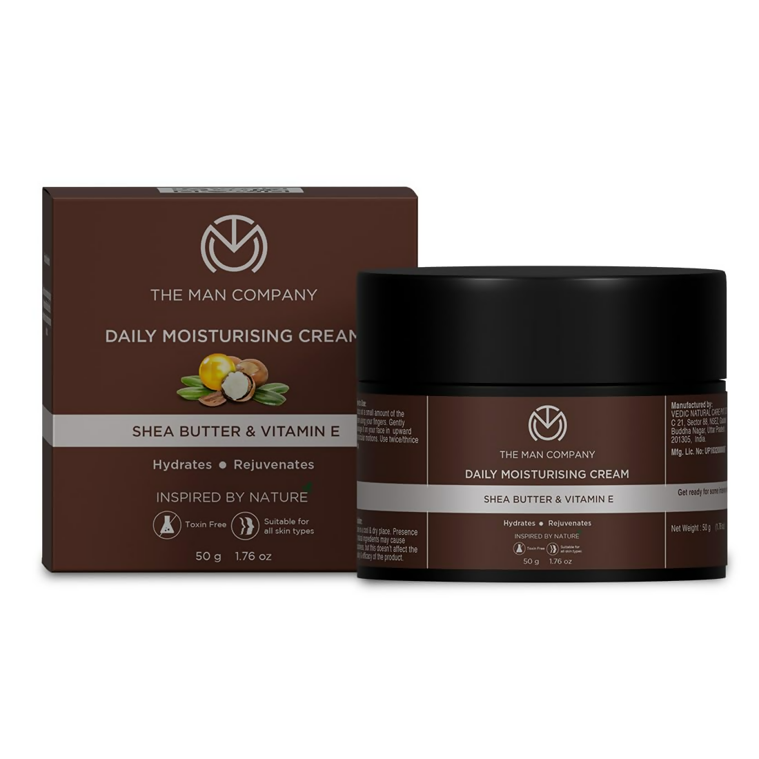 The Man Company Non-Sticky Daily Moisturizing Cream For Dry Skin - Distacart