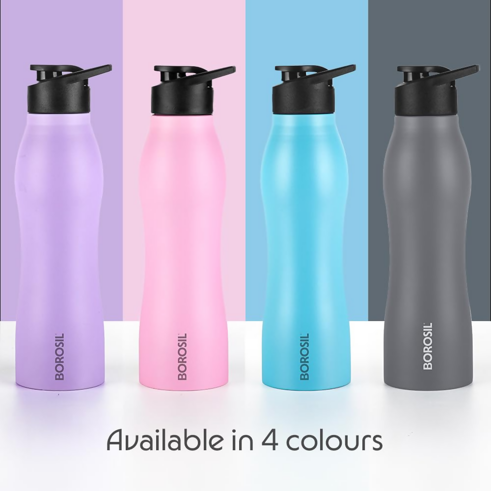 Borosil Hydra Grip Go Stainless Steel Water Bottle - Blue - Dista