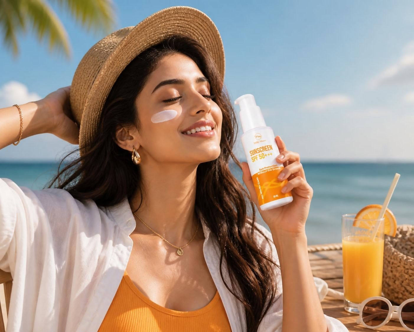Milky Moon Sunscreen For Oily Skin Spf 50 Pa+++ Lightweight & Non-Greasy - Dista