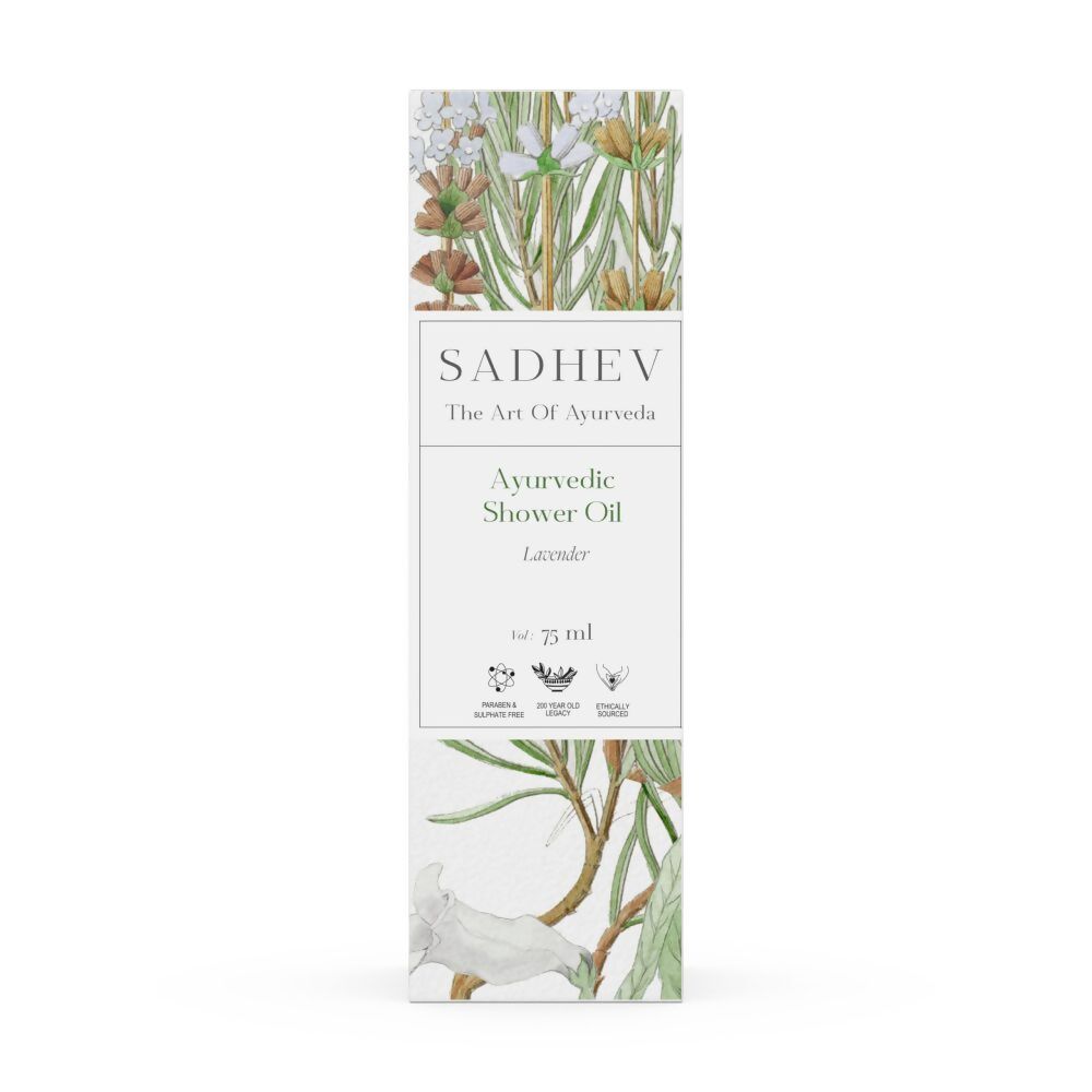 Sadhev Ayurvedic Lavender Shower Oil - Distacart