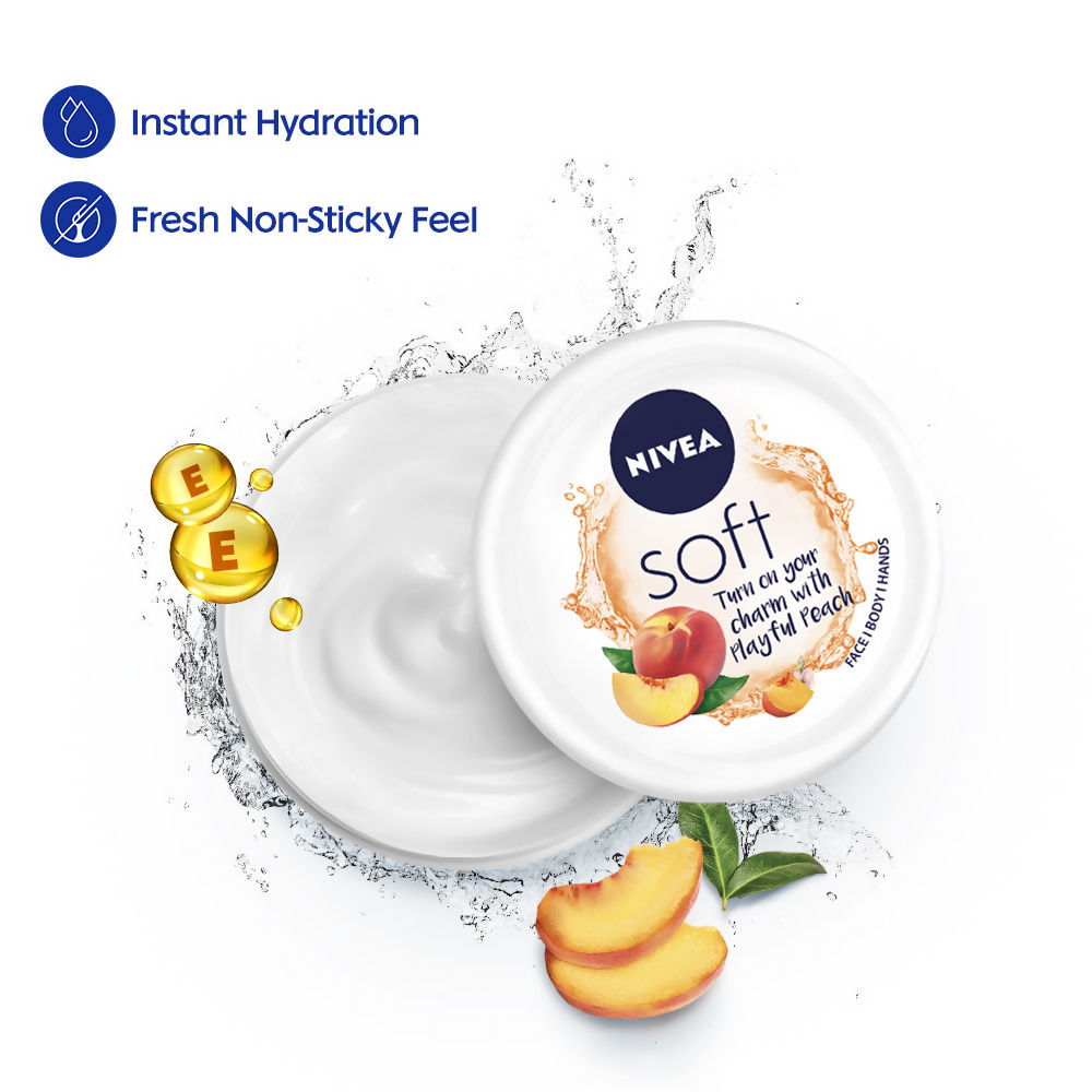 Nivea Soft Light Moisturizer Cream Playful Peach - Distacart