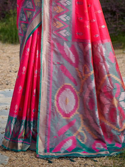 Shree Shyam Fashion Red Soft Silk Saree - Distacart