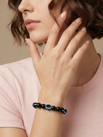 Thumbnail for NVR Black Evil Eye Adjustable Bracelet for Men & Women - Distacart