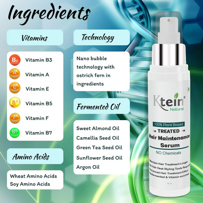 Ktein 100% Plant Based Treated Hair Maintenance Serum - Distacart