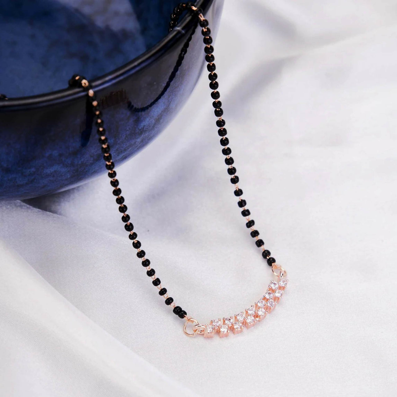 Joban Fashion Women White Ad Mangalsutra - Distacart