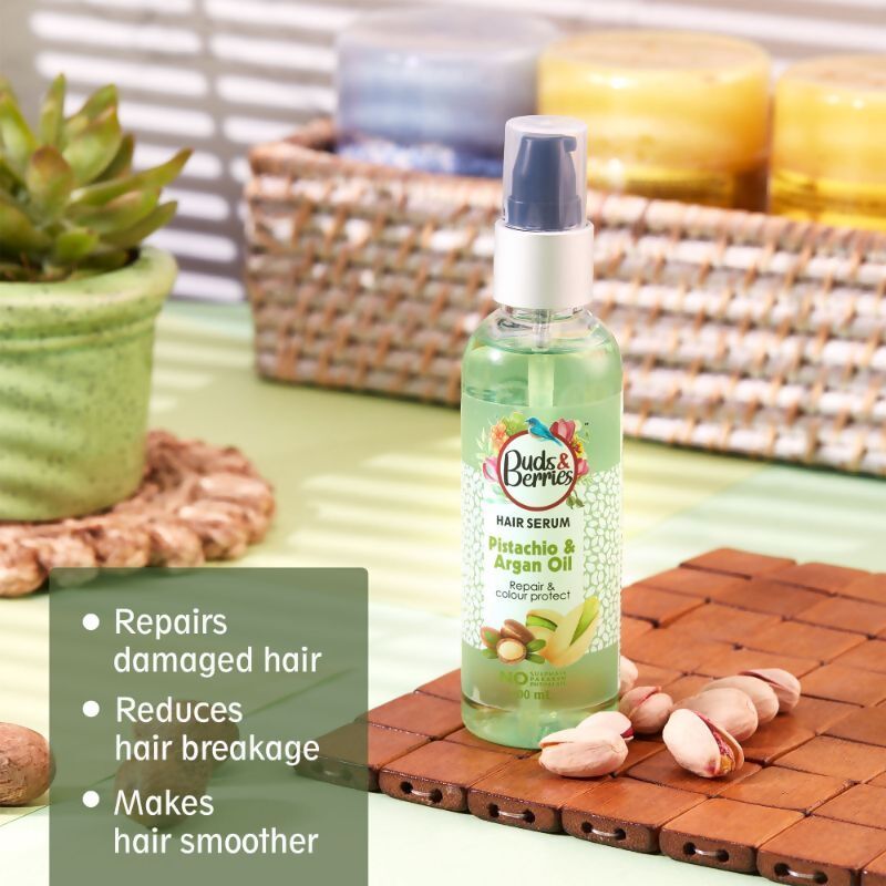 Buds & Berries Pistachio & Argan Oil Hair Serum - Distacart