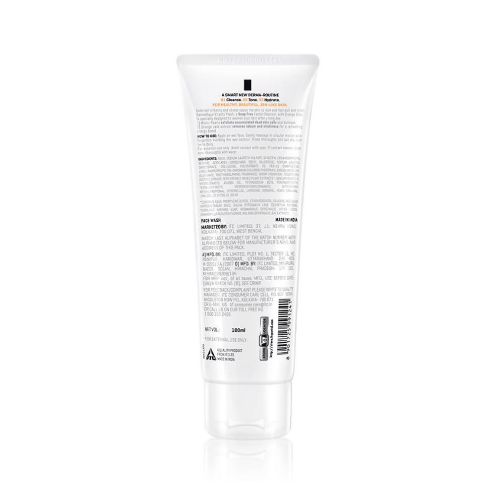 Dermafique Vitality Flash Facial Cleanser Exfoliating Face wash - Dista