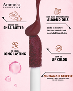 Thumbnail for Ammoha Cosmetics Long-Lasting, Matte-Finished Cinnamon Drizzle Color Liquid Lipstick