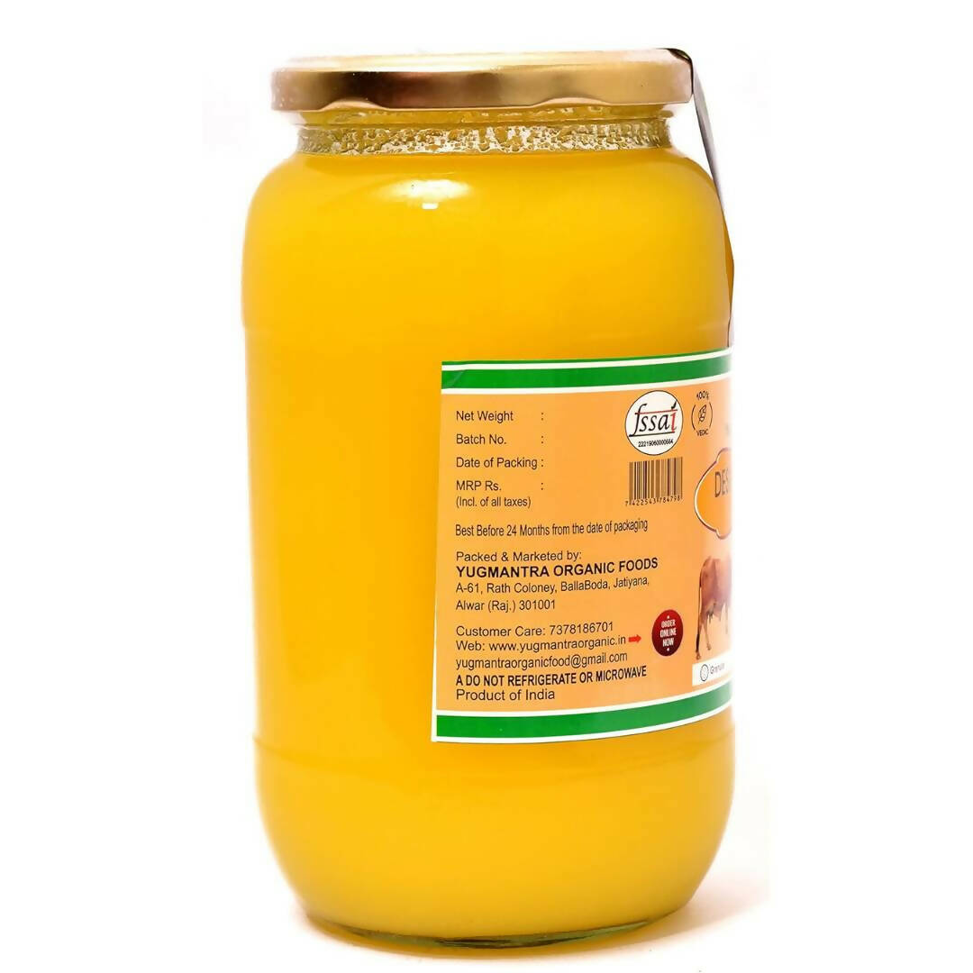 Yugmantra Organic Desi Cow Ghee Rathi | Home Made | Traditional Bilona Method | Curd-Churned | Natural, Pure & Healthy Ghee - Distacart