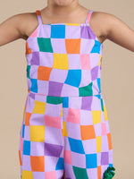 Thumbnail for Snakes and Ladders Girls Multi Color Rotary Print Jumpsuit from Siblings Collection - Distacart