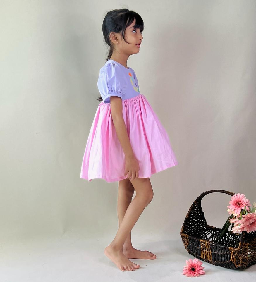ArthLife Lavender Pink Permaid Party Wear Dress - Distacart