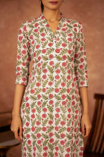 Thumbnail for Joban Fashion Red Green Hand Block Printed Cotton Suit Set - Distacart