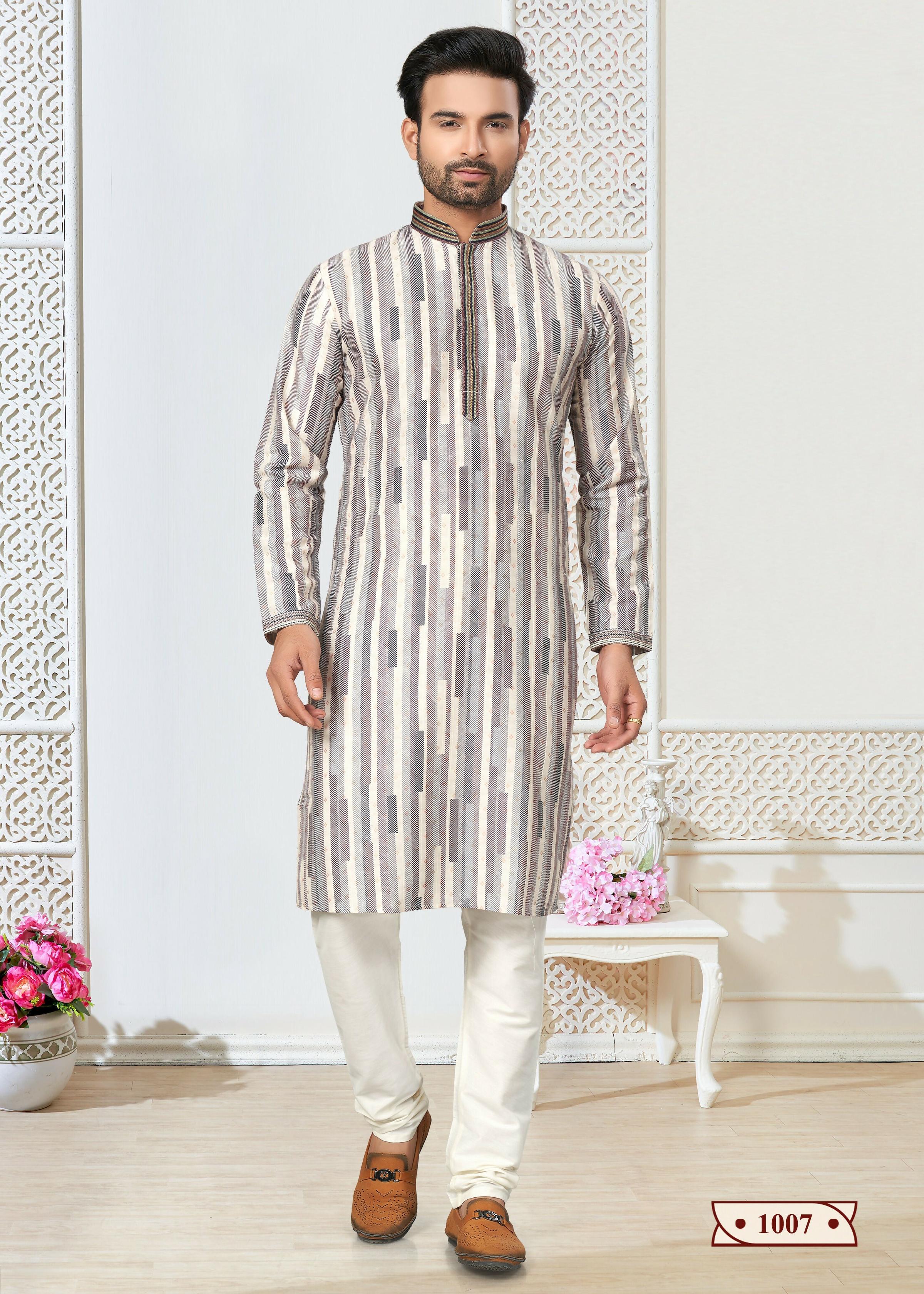 Joban Fashion Men's multicolor Cotton printed Kurta Pyjama set - Distacart