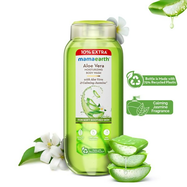 Mamaearth Aloe Vera Moisturizing Body Wash with Aloe Vera & Calming Jasmine - Distacart