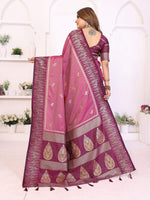 Thumbnail for Aastha Fashion Magenta South Soft Silk Zari Weaving Saree - Distacart