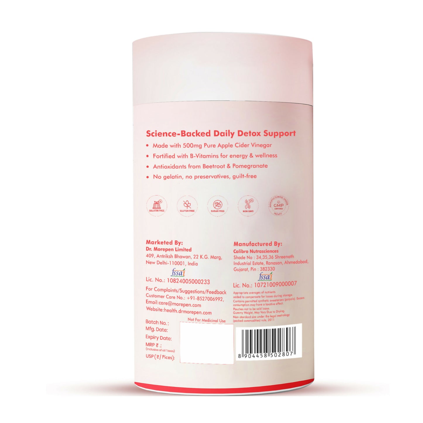 Dr. Morepen Apple Cider Vinegar Gummies - Apple Flavor - Distacart