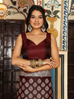 Thumbnail for Astita Wine Silk Saree